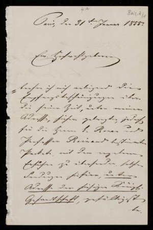 Beil. 2: Empfangsbescheinigungen für Pakete , Paris, 1855