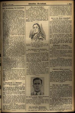 Zweite Ausgabe vom Donnerstag, den 15. Mai 1930.