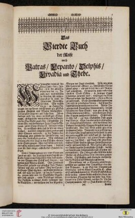 Das Vierdte Buch der Reise nach Patras/ Lepanto/ Delphis/ Livadia und Thebe