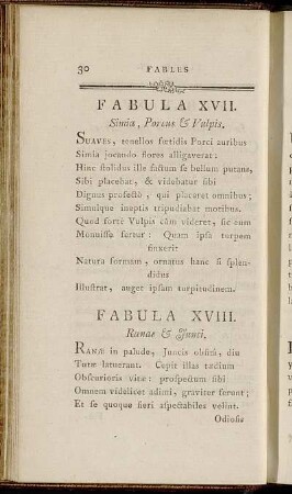 Fabula XVII. = Fable XVII. - Fabula XXX. = Fable XXX.