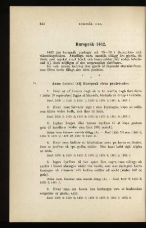 Burspråk 1462.