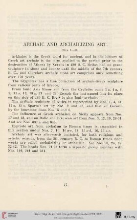 Archaic and archaicizing Art