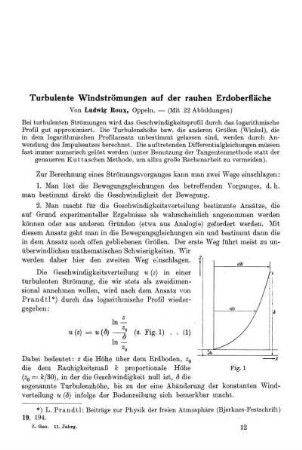 Turbulente Windströmungen auf der rauhen Erdoberfläche
