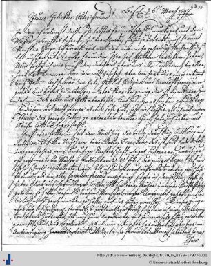 Nachlass F. D. Ring (NL 10/IV B 359-1797) : Briefwechsel Mechel - Ring