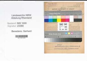 Entnazifizierung Gerhard Benedens, geb. 20.02.1891 (Polier)