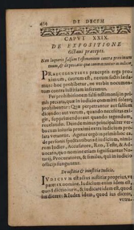 Caput XXIX. De Expositione Octavi praecepti. Non loqueris ...