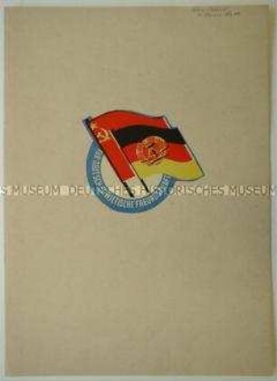 Urkunde für 25jährige Mitgliedschaft in der Gesellschaft für Deutsch-Sowjetische Freundschaft (in Mappe) - Personenkonvolut