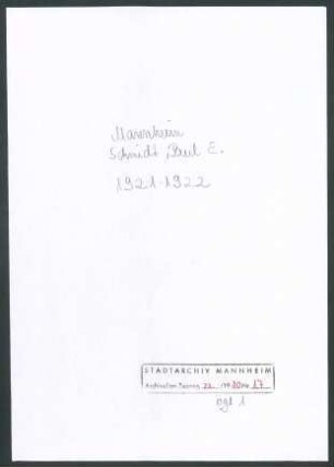Schmidt, Paul Ferdinand, Dresden, an Wichert