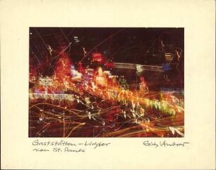 Gaststätten-Lichter von St. Pauli. Nachtaufnahme