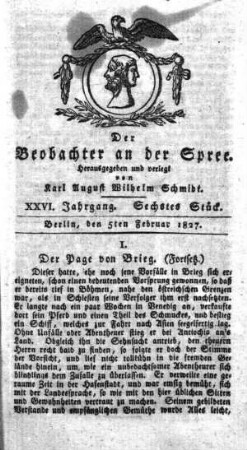 6. Stueck, 5. Februar 1827