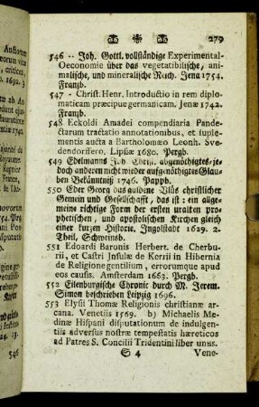 547 - Christ. Henr. Introductio in rem diplomaticam præcipue germanicam. - 847 Harmonia Evangelica,[...] -