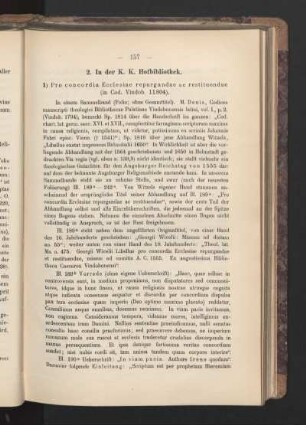 2. In der K.K. Hofbibliothek.
