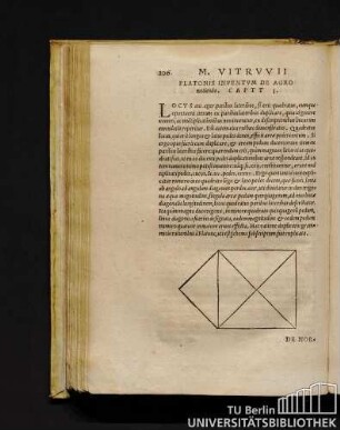 Platonis Inventum De Agro metiendo. Captt [!] I.