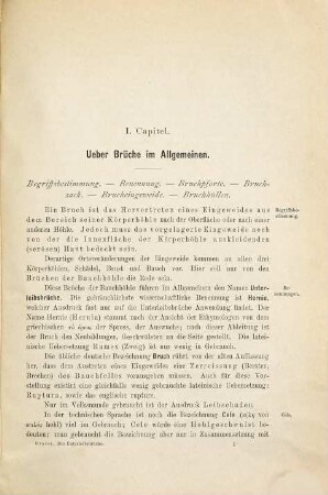 Die Unterleibsbrüche : Anatomie, Pathologie u. Therapie. Nach Vorlesungen bearb.