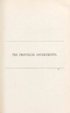 The Provincial Governments