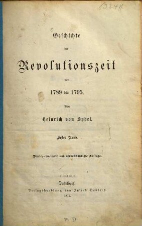 Geschichte der Revolutionszeit : von 1789 bis 1795, 1