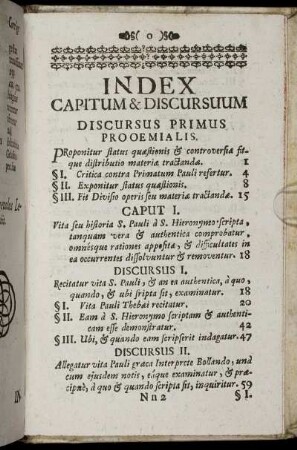 Index Capitum & Discursuum.