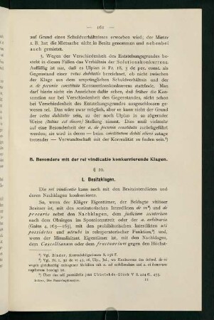 B. Besondere mit der rei vindicatio konkurrierende Klagen