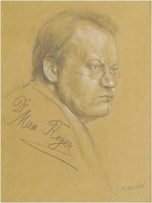 Bleistiftzeichnung Max Reger