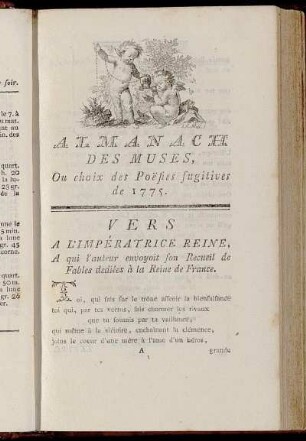 Vers a L`impératrice reine,[...] - Epitre a mon médecin, sur le Régime.