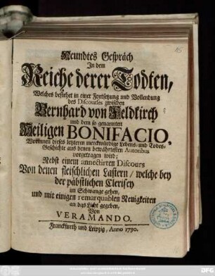 Gespräch 9: Gespräch Jm dem Reiche der Todten ...