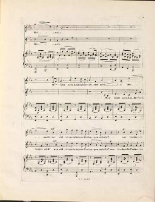 Fünf Gedichte für Sopran und Alt mit Begleitung des Pianoforte : op. 55, 1. O Heimath