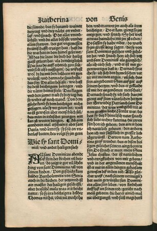 Wie sy sant Dominicum/ und ander hailigen sach