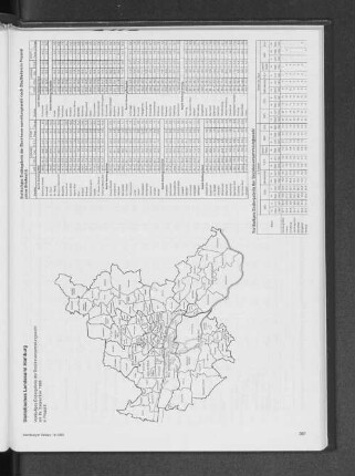 Vorläufiges Endergebnis der Bezirksversammlungswahl nach Stadtteilen in Prozent (ohne Briefwahl)