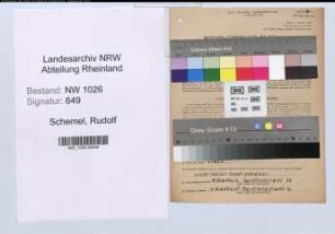 Entnazifizierung Rudolf Schemel , geb. 17.11.1892 ()