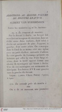 Additions au second volume du peintre graveur