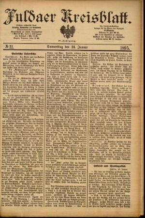 Ausgabe vom Donnerstag, den 24. Januar 1895.