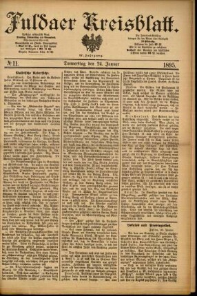 Ausgabe vom Donnerstag, den 24. Januar 1895.