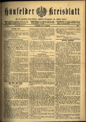 Ausgabe vom Samstag, den 21. Dezember 1912.