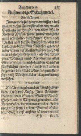 Außwendige Schutzmittel.
