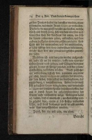 Exempel derer berichte die haupt-wunden betreffend.