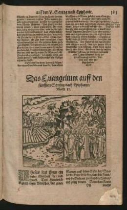 Das Evangelium auff den fünfften Sontag nach Epiphanie ...