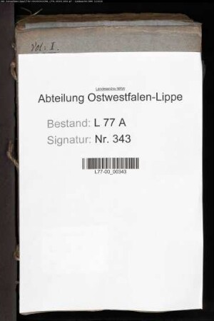 Regulierung der Bega und Werre im Amt Schötmar (Durchbruch der Bega in die Werre), Bd. 1