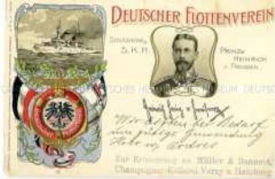 Postkarte des Deutschen Flottenvereins
