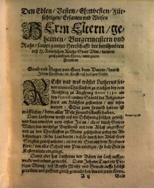 Deß christlichen Glaubens Biblischer Historien ... von Anfang der Welt, biß auff unser letste Zeit, durch 12 große Verenderungen der Kirchen Gottes ... Theil, 3