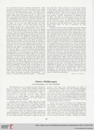 11/12: Uhren-Fälschungen : Erinnerungen an Carl Marfels