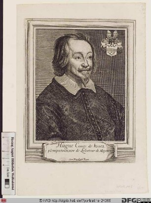Bildnis Hugo Eberhard (Frhr., 1630 Graf Cratz von Scharfenstein), 1654-63 Fürstbischof von Worms