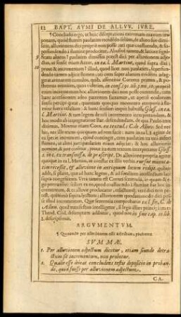 Argumentum. - Summae.