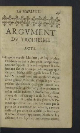 Argument du Troisiesme Acte.