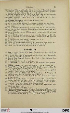 Goldmünzen (Nr. 890-915)