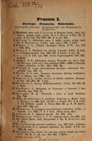Leipziger Bücher-Auction. 77. 1867, 1. Mai