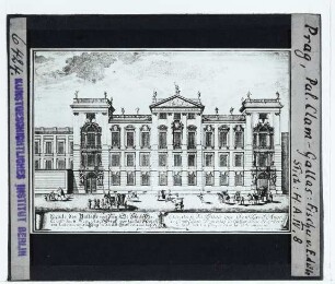 Prag, Palais Clam-Gallas,Fischer von Erlach, Palais Clam-Gallas (aus Hist. Arch.) : Ansicht der Fassade