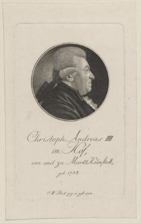 Bildnis des Christoph Andreas IIII. im Hof