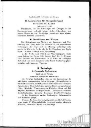 IX. Technologie