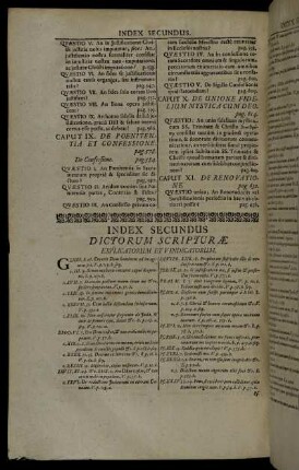 Index Secundus Dictorum Scripturæ Explicatorum Et Vindicatorum.