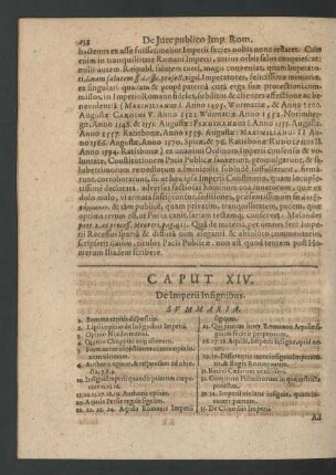 Caput XIV. De Imperii Insignibus.
